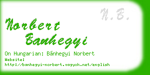 norbert banhegyi business card